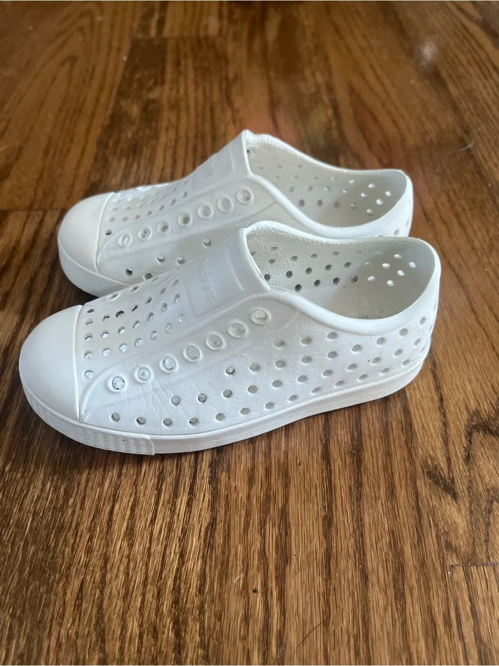 Native Shoes Kids White Slip-On Perforated Sneakers